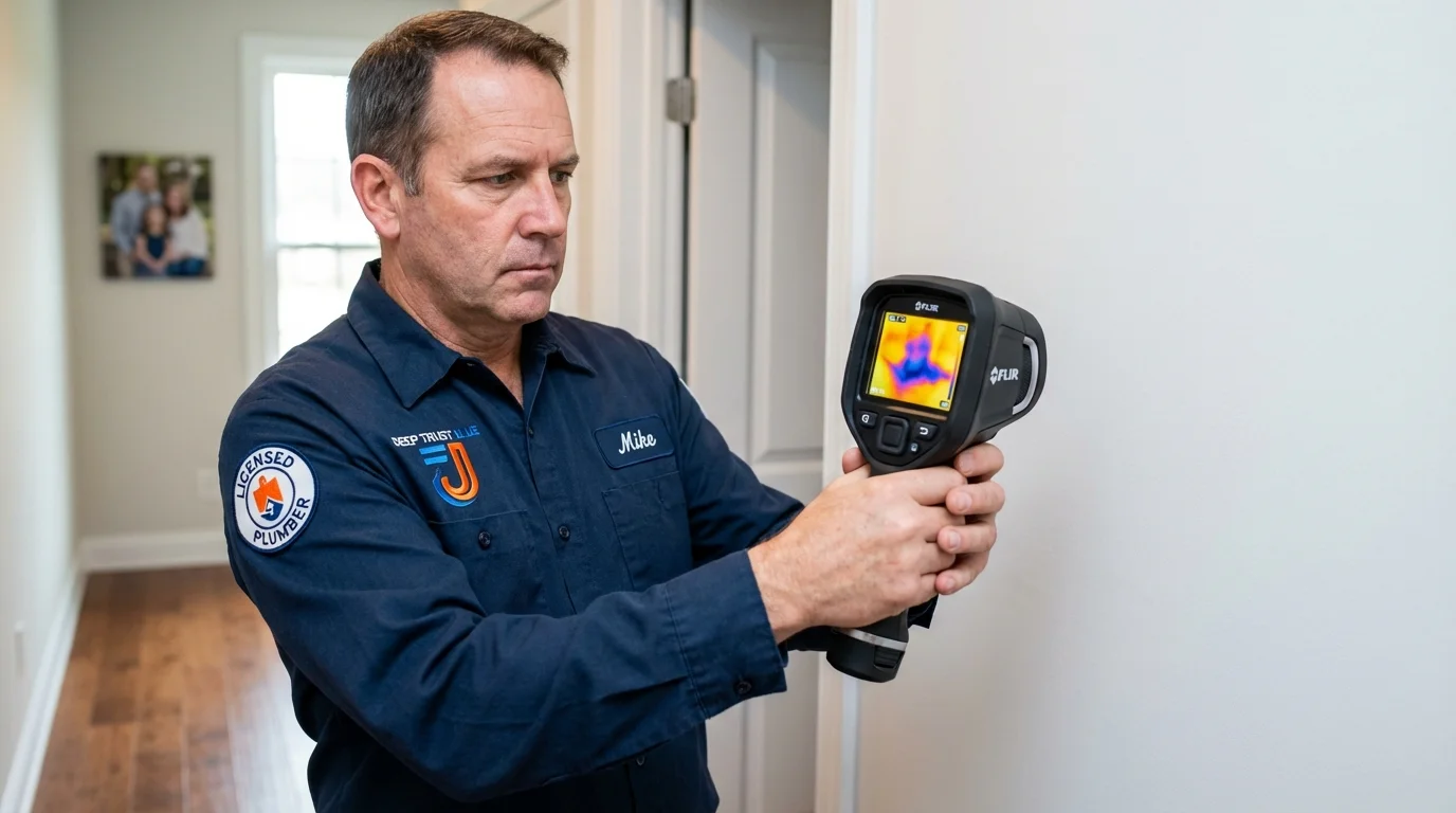 Thermal imaging leak detection by Johns Plumbing LLC in Munroe Falls